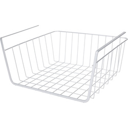 Függeszthető gyümölcsös kosár, fém, világosszürke, 30 x 25,5 x 14 cm