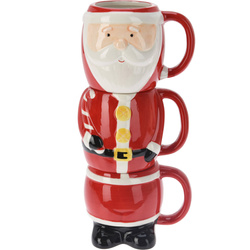 Ünnepi karakterrel ellátott bögrék készlete, 3 x 280 ml