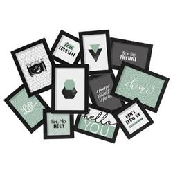 Többkeretes fényképkeret, 11 fényképhez, falra akasztható