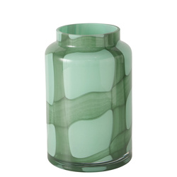 Zöld üveg váz, VERANA, magassága 20 cm