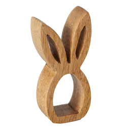 Húsvéti nyuszi szalvétagyűrű HOPS, mangófából, 4 darab