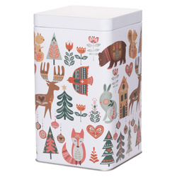 Fém süteményes doboz FOLK, fedéllel