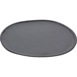Ovális tálca, fekete matt, 35 cm