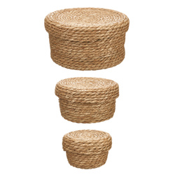 Természetes fonott tárolók, 3 darab