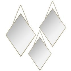 3 darab arany dísztükör készlet