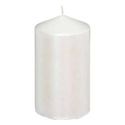 Fényes henger gyertya, 12 cm