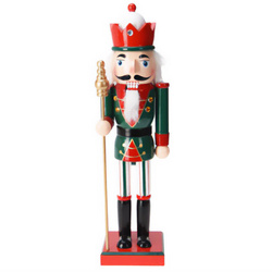 Diótörő, fenyőfából készült figura, 38 cm