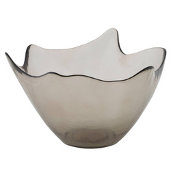 Díszes üveg tál újrahasznosított anyagból, Ø 30 cm