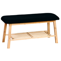 Előszobai pad cipőtartóval, 90 cm