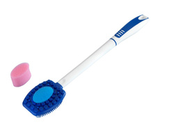 3 az 1-ben masszázs kefe, szilikon, hosszú nyéllel