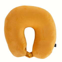Utazási párna a fejhez, alvó párna, sárga