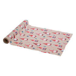 Asztalterítő, karácsonyi manók, 28 x 300 cm