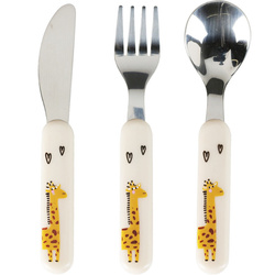 Gyerek evőeszköz készlet műanyag nyéllel, 3 részes