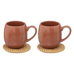 ALICANTE kerámia bögre, 2 db, 300 ml + alátétek