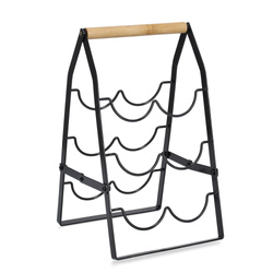 Hordozható borállvány, 6 palackhoz