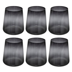 DREAMS fekete üvegből készült poharak, 6 darab, 540 ml