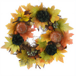 Őszi koszorú dísz, Ø 34 cm