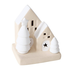 Dekorációs házikó kamionkból LED világítással, 10,5 cm