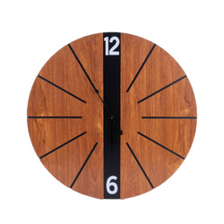 Minimalista fa hatású falióra, MDF, Ø 60 cm