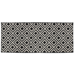 LOSIBI konyhai szőnyeg, bézs-fekete, skandináv mintázatú