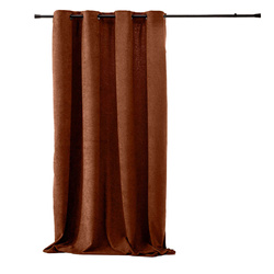 WINONA, barna, 140 x 260 cm-es függöny gyűrűkkel