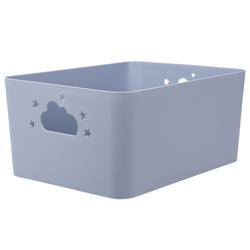 NEBULA tárolókosár felhő- és csillagformájú fogantyúkkal, magassága 11 cm, kék