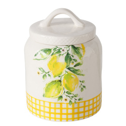 Citromos mintás kerámia konyhai edény, LEMONY