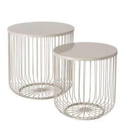 Két darab CINDY fém asztalkészlet, 41 - 47 cm