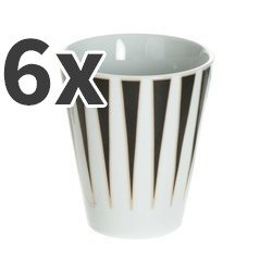 MERVEILLEUX porcelán bögre készlet, 90 ml, 6 darab