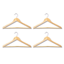 Fából készült ruhafogók szekrényhez, 4 darab.