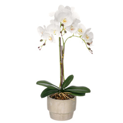 Műanyag orchidea cement cserépben ORCHI, 56 cm