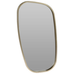 Champagne dekoratív tükör, 19 x 35 cm