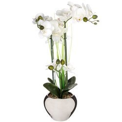 Glamour stílusú műorchidea cserépben, 53 cm