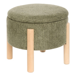 ELKI rekesszel ellátott puff, Ø 45,5 × 37 cm, khaki