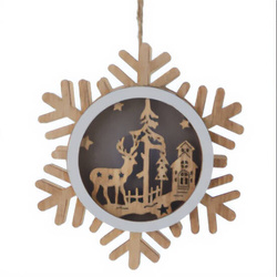 Fa karácsonyi dísz függesztéshez, 12 cm