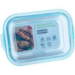 Üveg tároló edény műanyag fedéllel, 630 ml