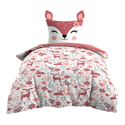 Gyermek ágynemű 140 x 200 cm, kétrészes, szarvasmintás