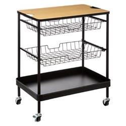 Konyhai kocsi tálcával és kosarakkal