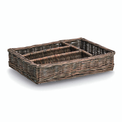 Wicker evőeszköztartó, 35 x 25 x 7 cm