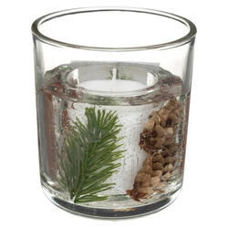 Karácsonyi mintás zselés gyertya, 90 g