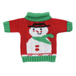 Karácsonyi borosüveg huzat, 26 cm