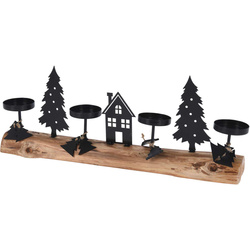 4 tealight tartó téli jelenettel