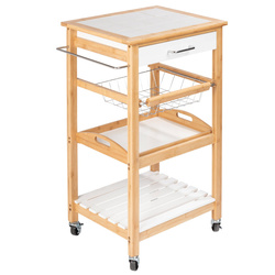 Kerekes konyhai kocsi FINJA, bambuszfa + MDF, WENKO