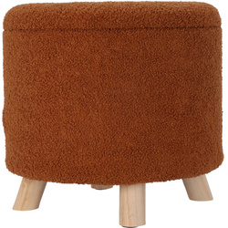 TEDDY kerek puff, kárpitozott tárolóval, Ø 40 x 37 cm