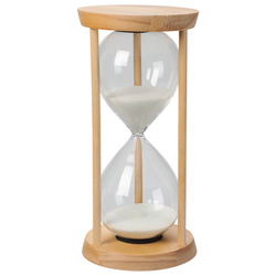 Díszes homokóra fából, 23,5 cm