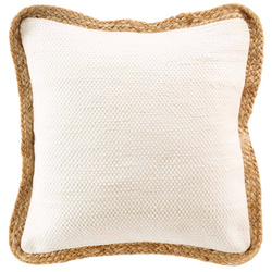 Dekoratív párna juta szegéllyel, 45 x 45 cm