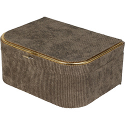 Bársonyos doboz arany díszítéssel, 23 cm