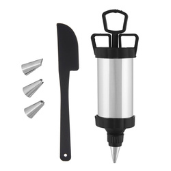 Krémes díszítő zsák 4 végződéssel