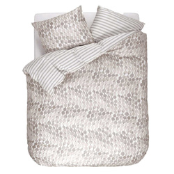 Modern mintázatú szatén pamut ágynemű szett, szürke, 200 x 220 cm, Esprit