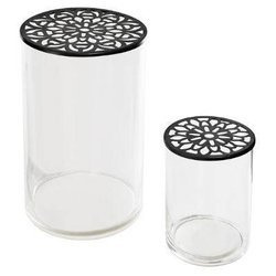 Üvegváz fedéllel, 2 darab